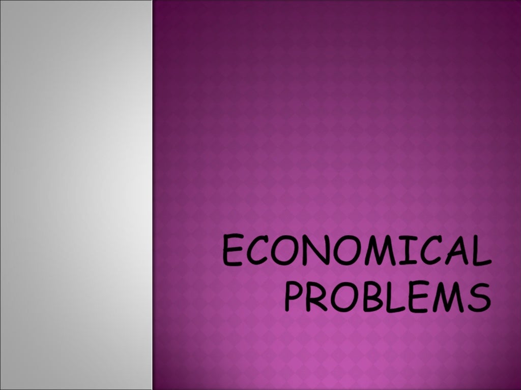 Socio economic problems presentation