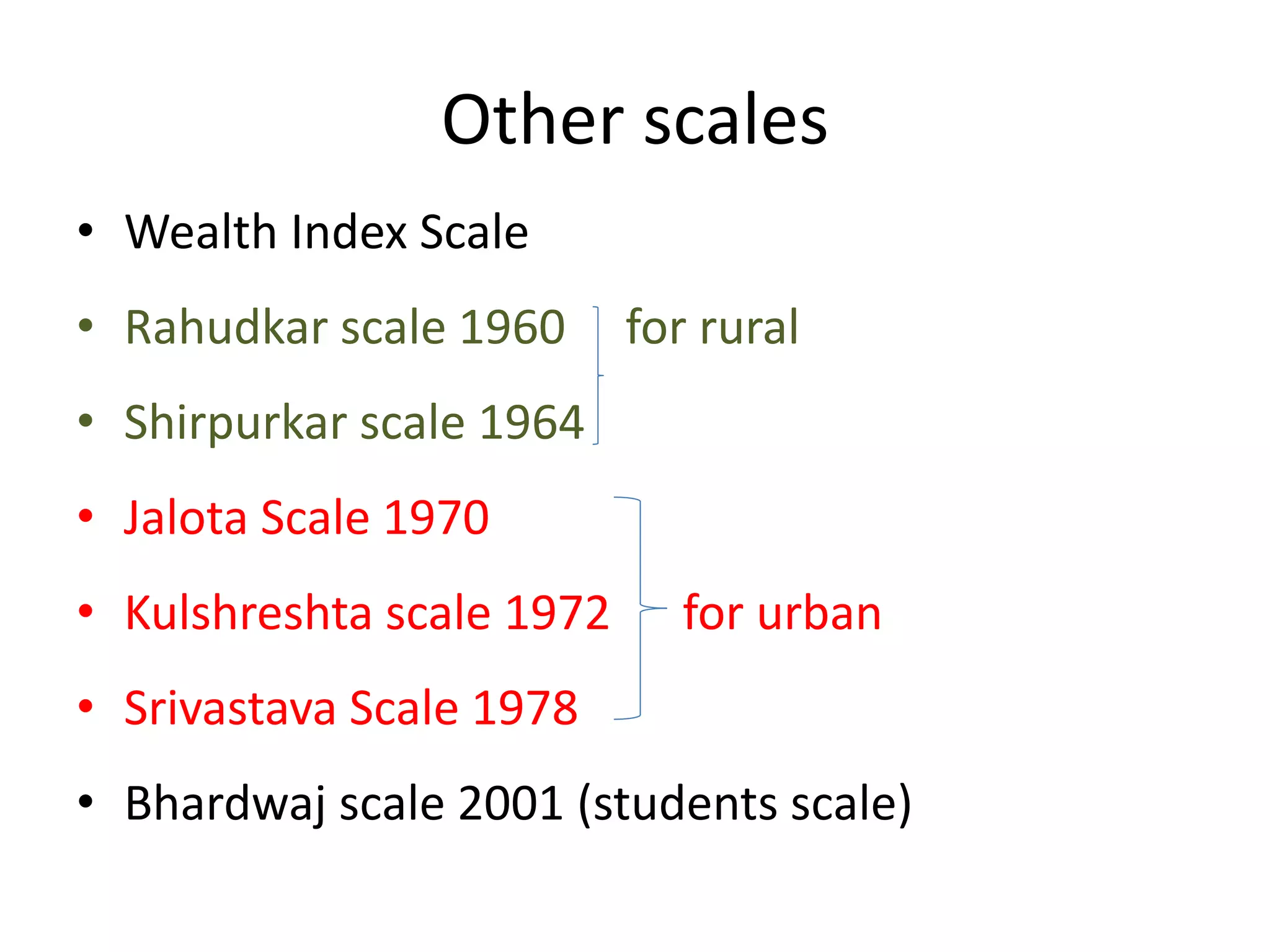 Socio economic status scales | PPTX