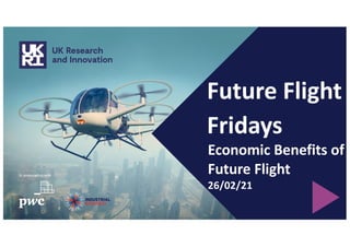 Future Flight
Fridays
Economic Benefits of
Future Flight
26/02/21
In association with
 
