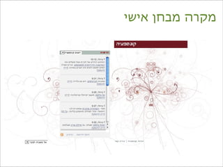 ‫מקרה מבחן אישי‬
 