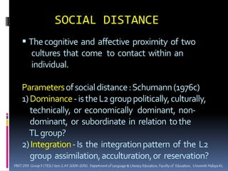 Negative attitudes can be changed – exposure and realityPBET 2113  Group 5 (TESL) Sem 2 AY 2009-2010,  Department of Language & Literacy Education, Faculty of  Education,  Universiti Malaya KL