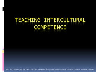 3) Cohesiveness - Is the L2 group cohesive?4)Congruence– Are the cultures of the two groups congruent-similar in their value and belief systems?5) Permanence - What  is the L2 group’s intended length of residence in the target language area?Schumann’s hypothesis: the greater the social distance between two cultures, the greater the difficulty in learning the second language.  PBET 2113  Group 5 (TESL) Sem 2 AY 2009-2010,  Department of Language & Literacy Education, Faculty of  Education,  Universiti Malaya KL