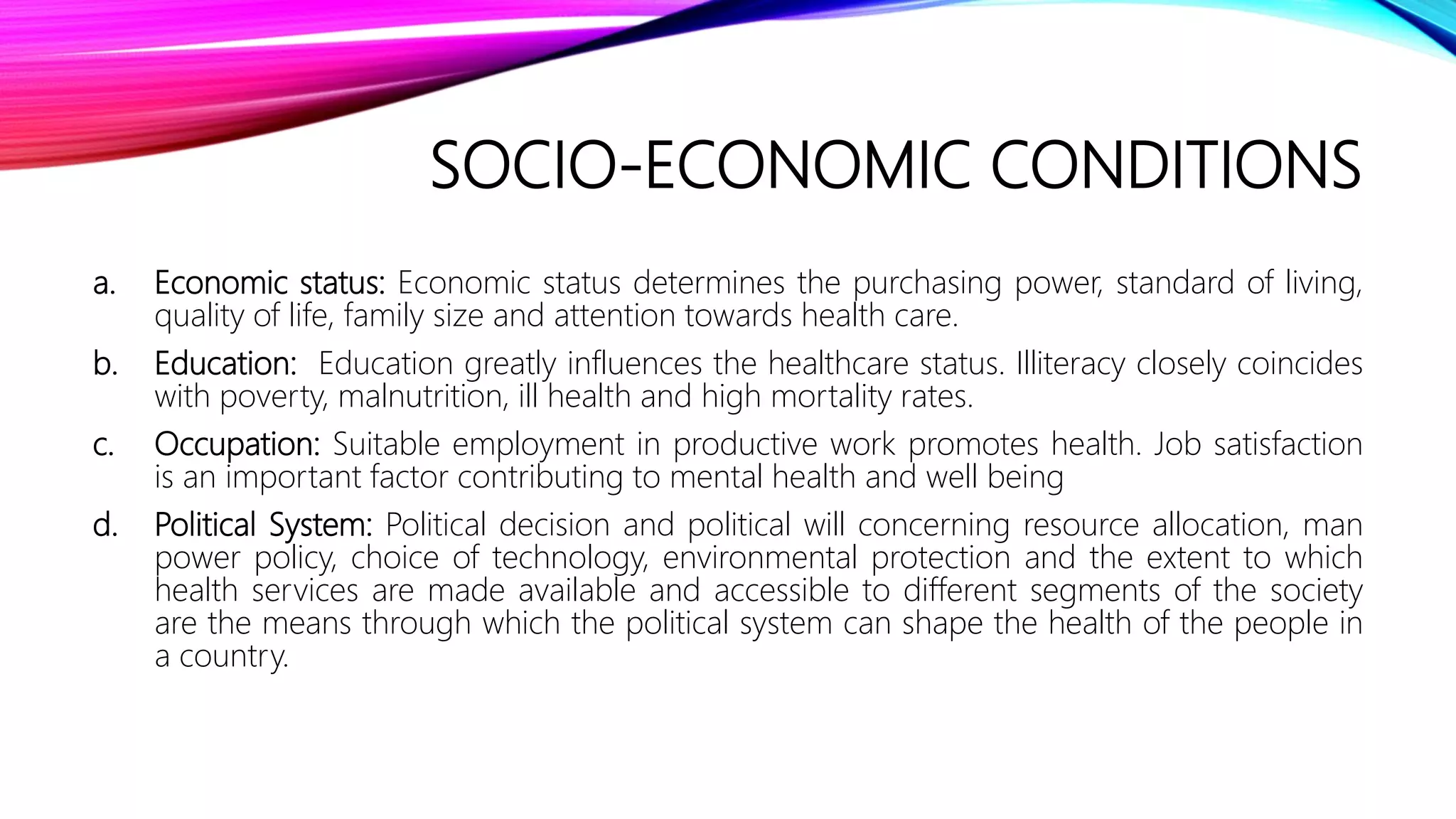 Socio Cultural Factors Related to Health and Disease | PPTX