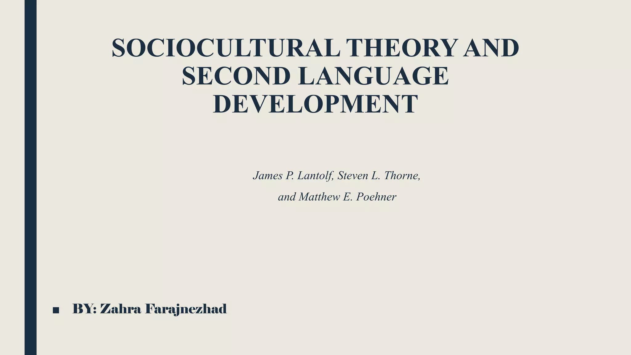 Sociocultural theory zahra farajnezhad | PDF