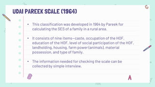 Ses Classification Socioeconomic Status Scale | Nursing Education | Juhin J | PDF