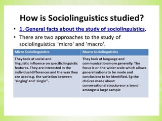 English language teaching- "Sociolinguistic" | PPTX