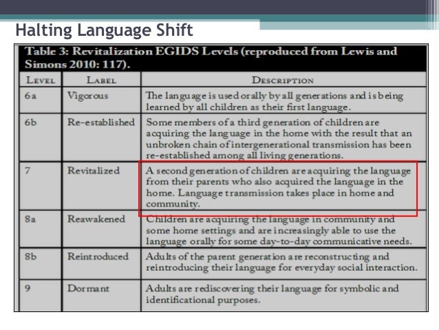 Language maintenance and shift