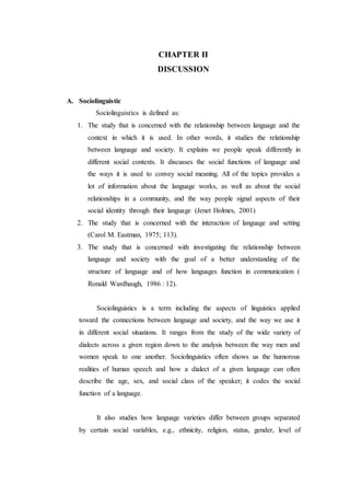 Sociolinguistics (Paper) | PDF