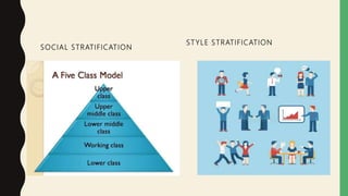 SOCIAL STRATIFICATION
STYLE STRATIFICATION
 