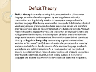 Linguistics inequality in social paradigms | PDF
