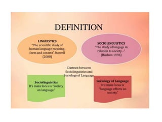 Sociolinguistics | PPTX