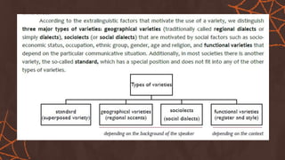 An introduction to sociolinguistics (variation)