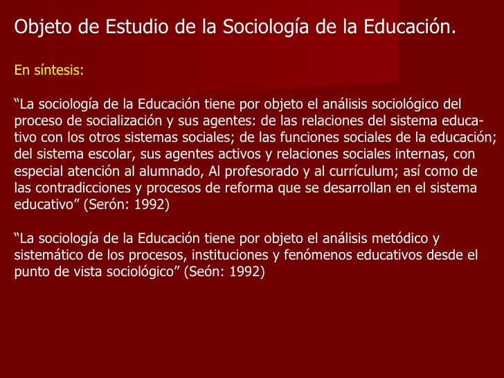 Sociología de la educación