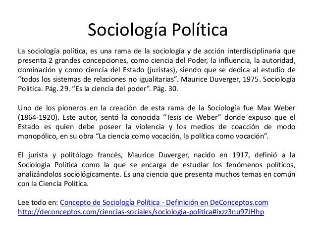 Sociología política 2da clase