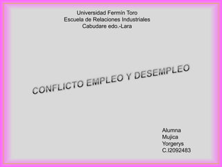 Universidad Fermín Toro
Escuela de Relaciones Industriales
Cabudare edo.-Lara

Alumna
Mujica
Yorgerys
C.I2092483

 