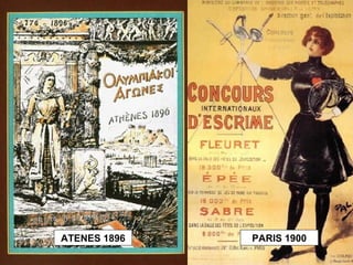Els jocs reneixen a Atenes l’any 1896 de la mà de 
Pierre de Fredi, Baró de Coubertain 
 