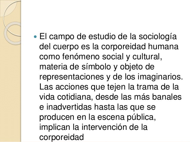 Sociologia del cuerpo