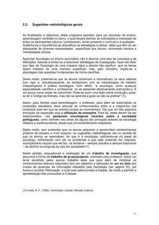 Sociologia   Programa