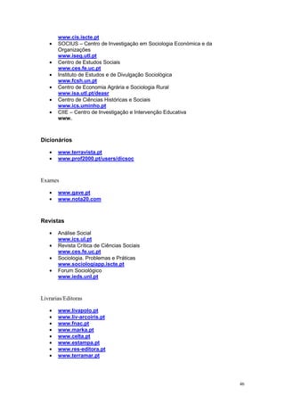 Sociologia   Programa