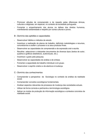 Sociologia   Programa