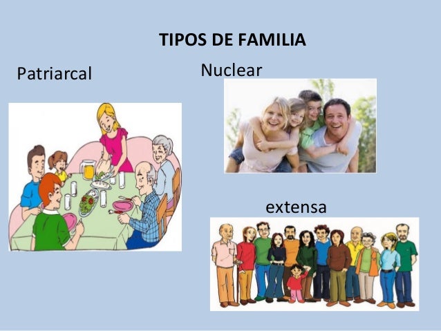 Resultado de imagen para tipos de familia