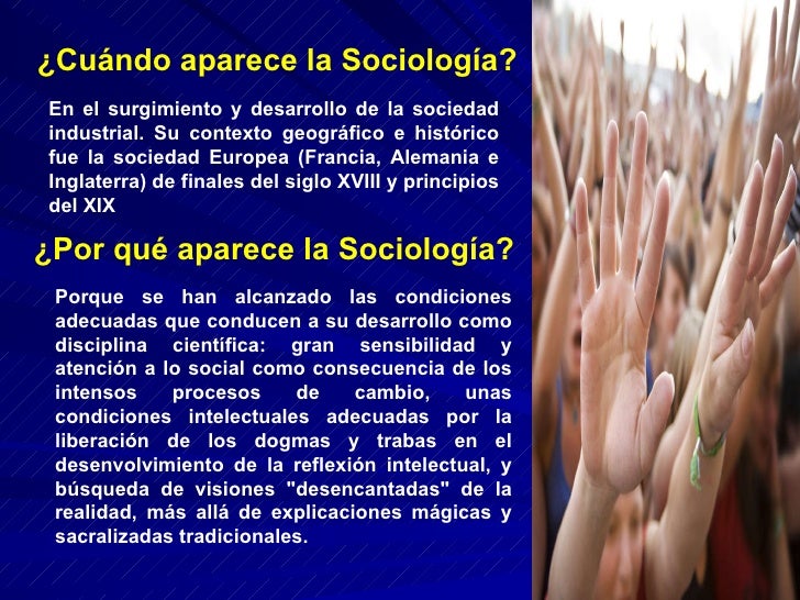 A Sociologia Como Ciência Surge Na época Conhecida Como Modernidade
