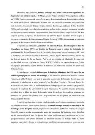 Sociologia na sala de aula: reflexões e experiências docentes no estado ...