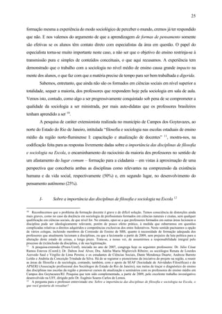 Sociologia na sala de aula: reflexões e experiências docentes no estado ...