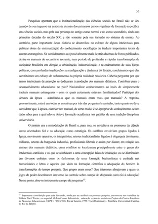 Sociologia na sala de aula: reflexões e experiências docentes no estado ...