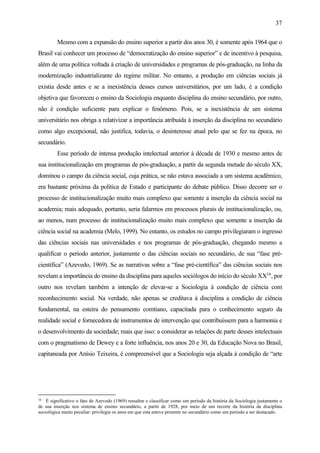 Sociologia na sala de aula: reflexões e experiências docentes no estado ...
