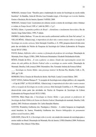 Sociologia na sala de aula: reflexões e experiências docentes no estado ...