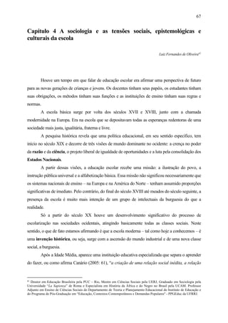 Sociologia na sala de aula: reflexões e experiências docentes no estado ...