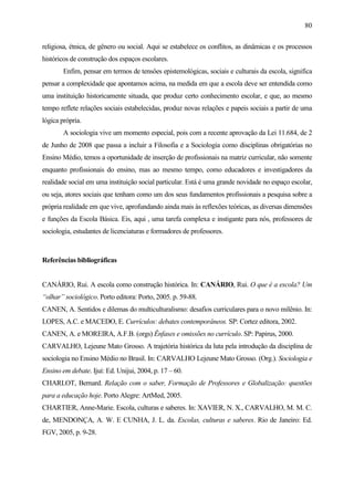 Sociologia na sala de aula: reflexões e experiências docentes no estado ...