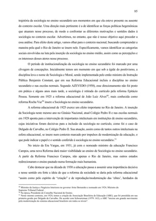 Sociologia na sala de aula: reflexões e experiências docentes no estado ...