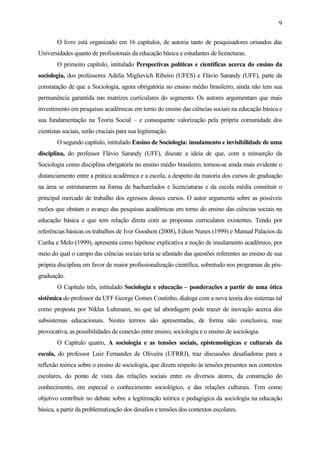 Sociologia na sala de aula: reflexões e experiências docentes no estado ...
