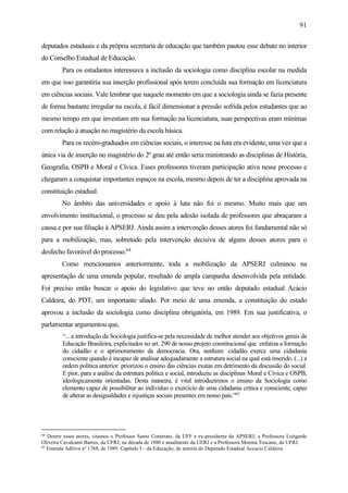 Sociologia na sala de aula: reflexões e experiências docentes no estado ...