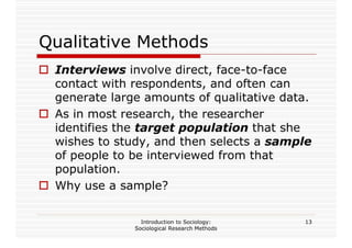 Sociological Research Methods