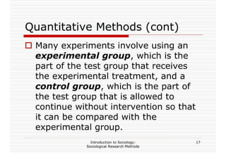 Sociological Research Methods