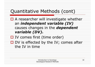Sociological Research Methods