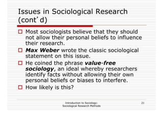 Sociological Research Methods