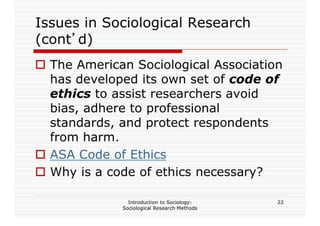 Sociological Research Methods
