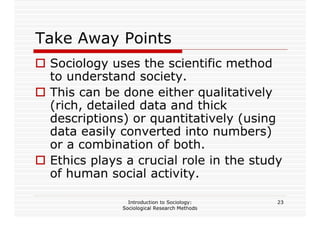 Sociological Research Methods