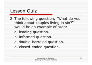 Sociological Research Methods