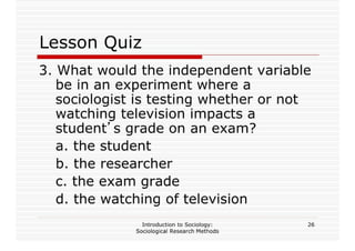 Sociological Research Methods