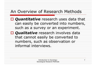 Sociological Research Methods