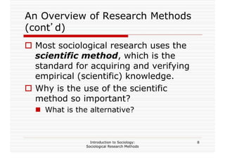 Sociological Research Methods