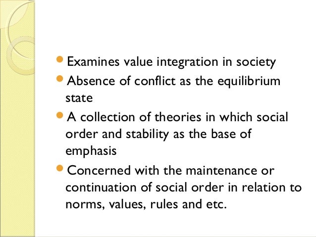 The Absence of Social Conflict Social Stability