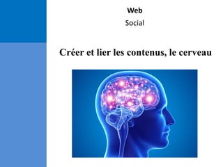 Web
Social
Créer et lier les contenus, le cerveau
 