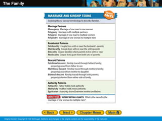 The Family
Original Content Copyright © Holt McDougal. Additions and changes to the original content are the responsibility of the instructor.
 