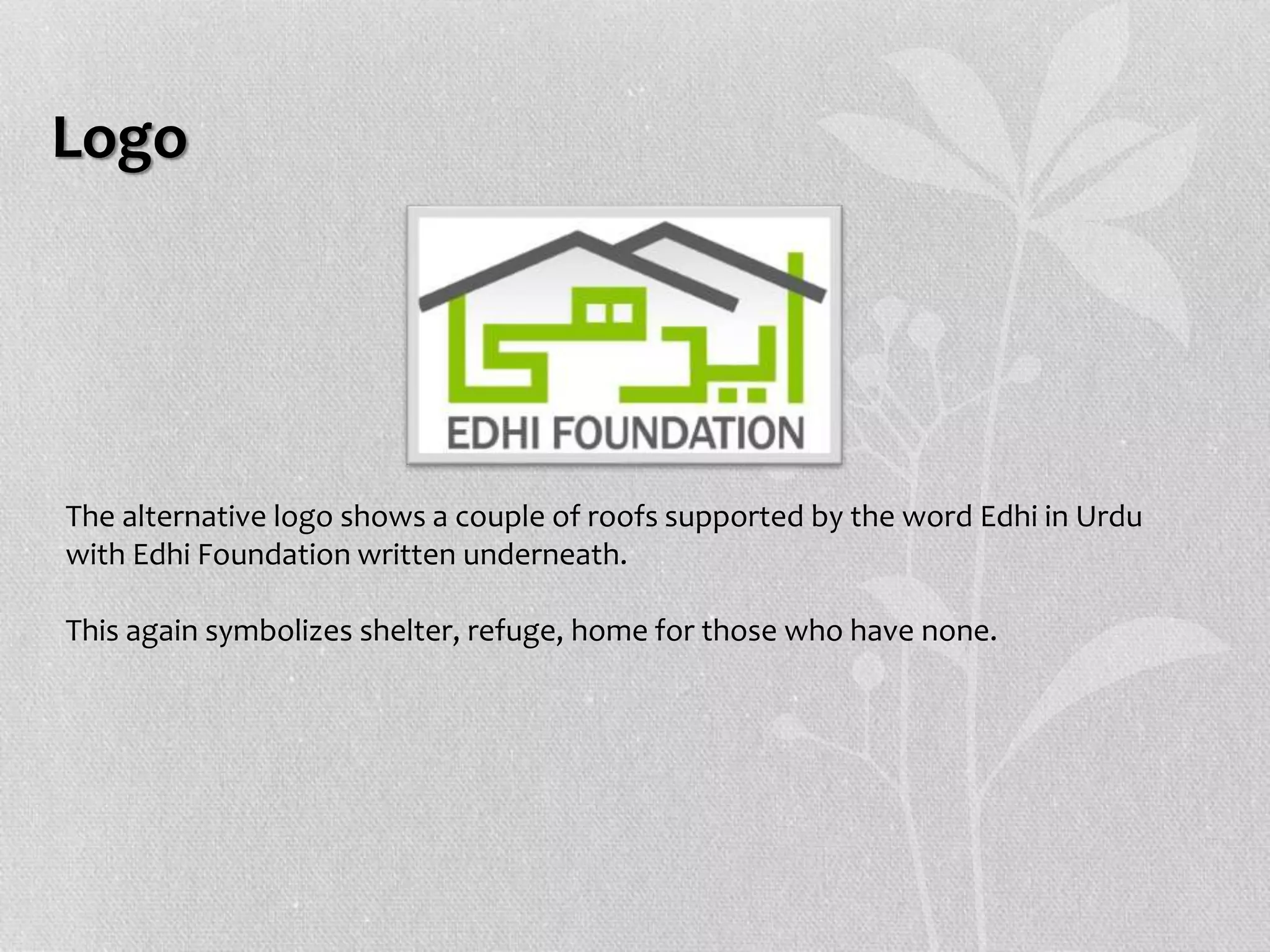 Edhi Foundation Organization Profile & Details PPT